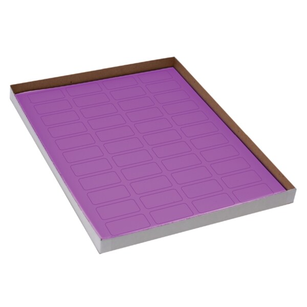 Patient Charge Laser Sheet - 44 labels/sheet 13/16" x 1-7/10" Violet